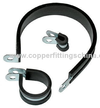 carbon steel rubber cushioned P shaped tube clamp