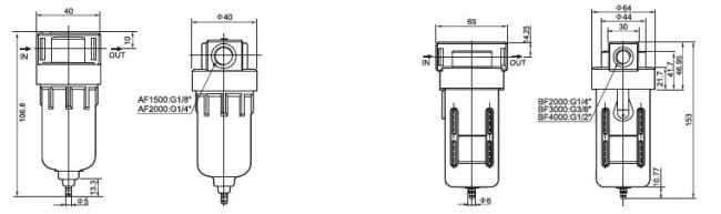 AF/BF series Air Filter Combination (Airtac type air filter)