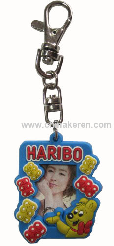 Soft pvc photo frame keychain