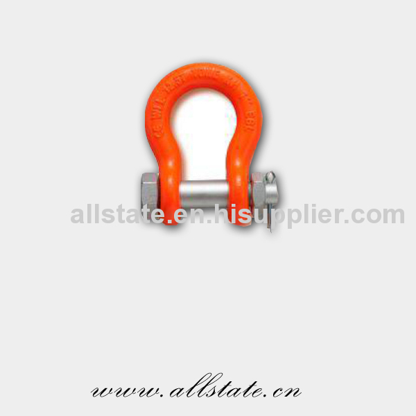 Shackle With Red Pin And Link Chain Shackle