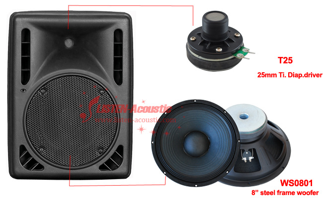 Portable 8Stage Passive / Active Speaker Box PB08/PB08A