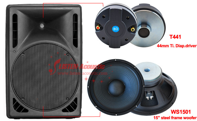 152 way Portable Stage Passive / Active Speaker System PB15/PB15A