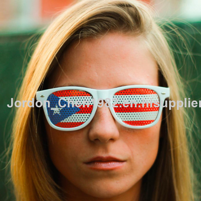 Sticker sunglasses with custom logo stickers pinhole lens sunglasses