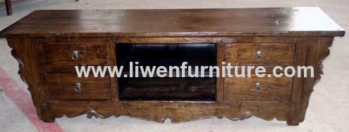 Antique Tv cabinet natural