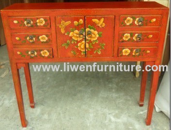 Chinese Mongolia painting side table