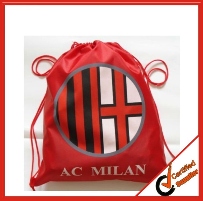 Promotional Customized Football Fan Drawstring Bag 