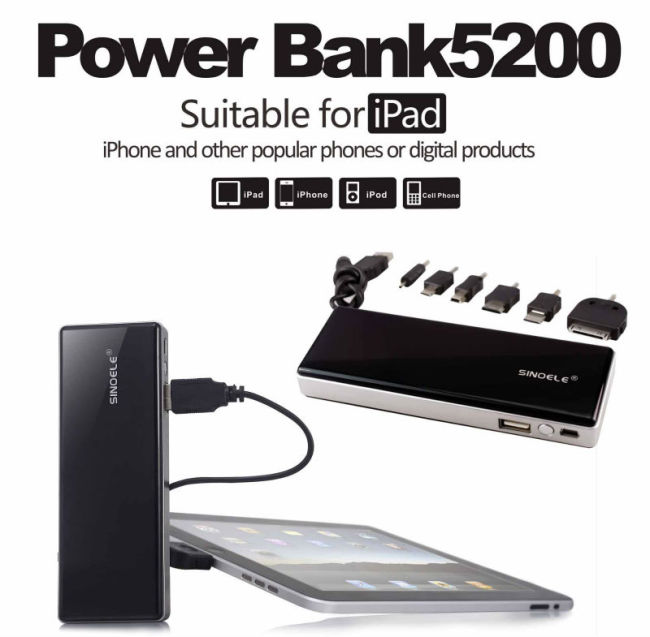 portable 5200mAh powr bank