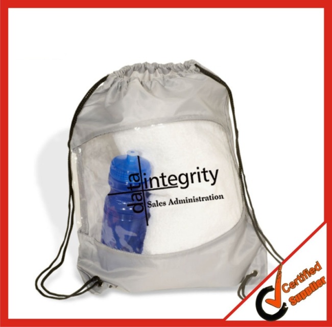 Sports Promotional Clear Drawstring Bag 