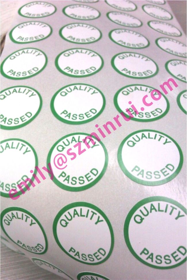 Prompt Quality Passed Destructible Labels,Dia 20mm Round Security Calibration QA Passed Labels,Eggshell Stickers 