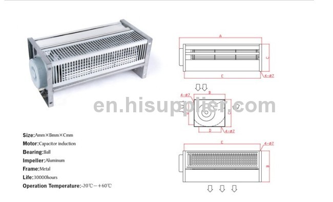 AC Cross Flow Fan with CE 