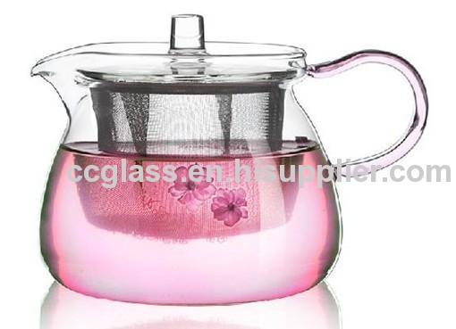 Mouth Blown Insulated Glass Teapots Coffee Pots