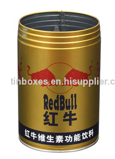 Redbull Round Tin Can without Cover