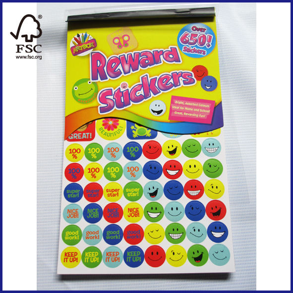 Reward Stickers over Assorted colors