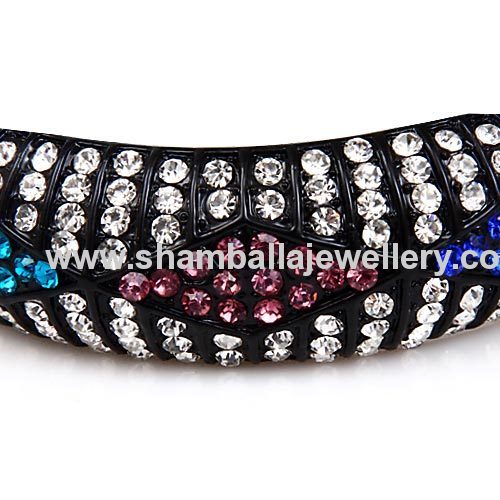 2013 new colorful geometry pattern pave crystal bangle bracelets