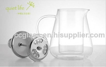 Mouth Blown Borosilicate Double Wall Glass Teapots Coffee Pots