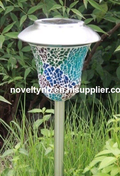 solar stake light mosaic