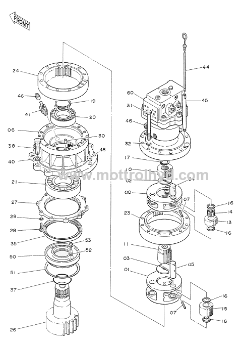 EX120-1 Swing Motor Planet Gear and Carrier