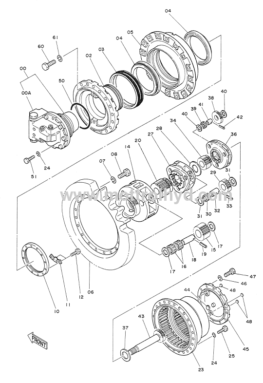 EX200-1 Travel Motor Gear Ring 1010509