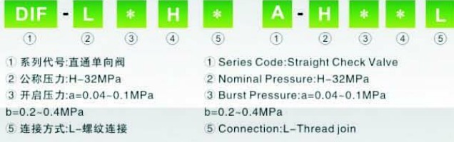 DIF Type Straight Check Valve