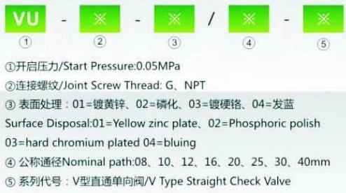 VU Type Stainless Steel Check Valve