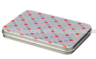 Flat rectangular chocolate tin 