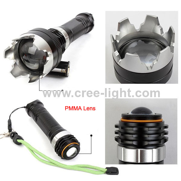 New ! Focus 10W CREE XML T6 High Power Flashlight With Attack Head ACK-1176