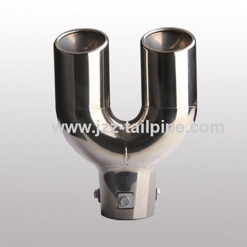Salable universal automobile bolt-on exhaust tip