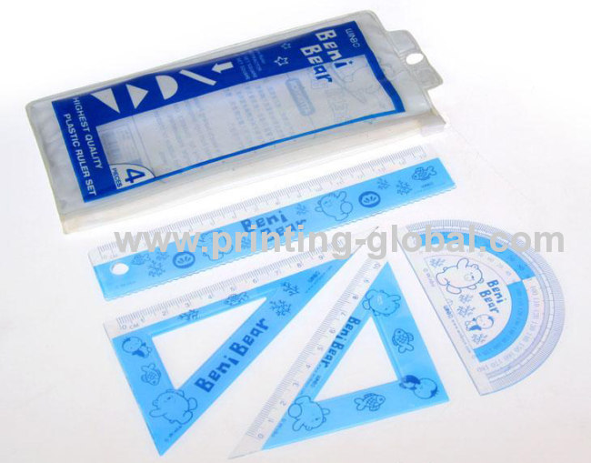 Kids Plastic Rulers Printing Heat Transfer Sheet Hot Stamping Sticker