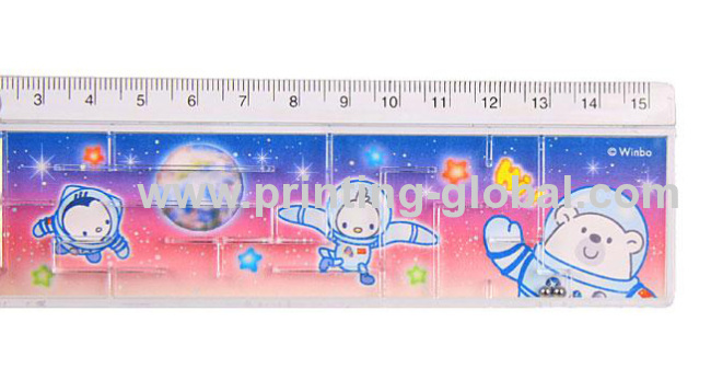 Kids Plastic Rulers Printing Heat Transfer Sheet Hot Stamping Sticker