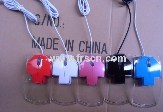 crystal new design arrow shape wireless or wired mouse