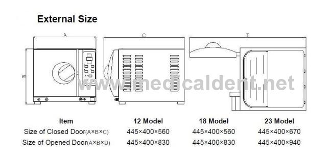 15L Novo B+ Table Type Digital Steam Sterilizers