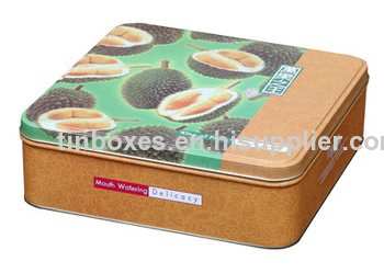 Square Biscuit & Chocolate Tin