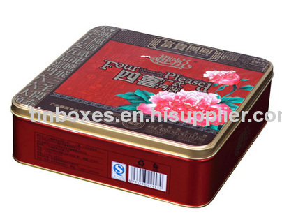 Square Cookie Tin Box