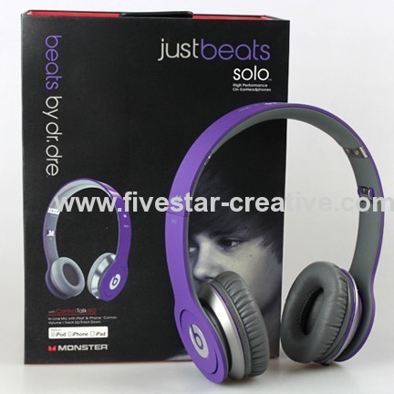 JustBeats Solo With ControlTalk By Dr Dre Headphones Purple