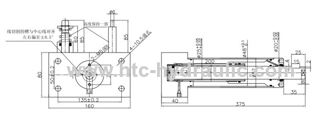 Hydraulic Cylinder For Medical Bady Bed