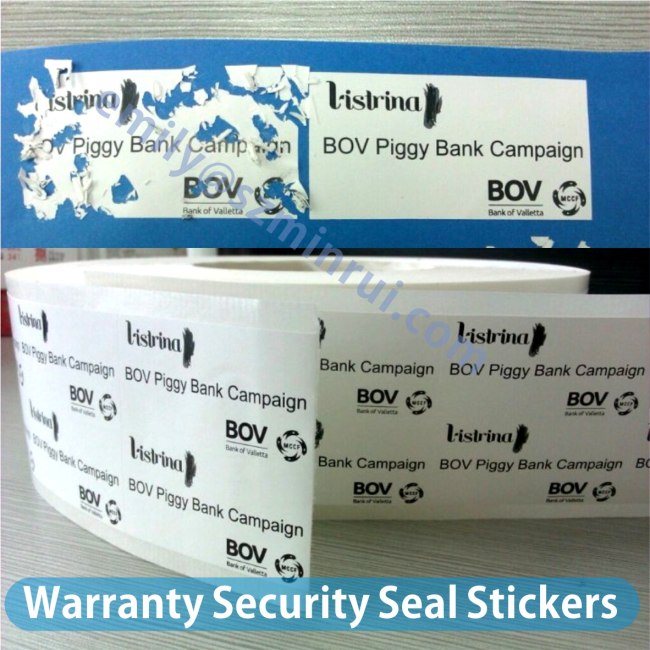 Custom Security Seal Stickers In Rolls,Custom Destructible Seal Labels As Package Security Seals