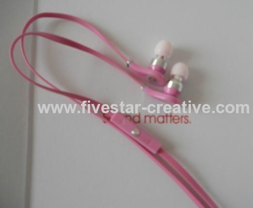 Beats by Dr Dre Tour iPod iPhone Control In-Ear Pink Headphones with Built-in Mic