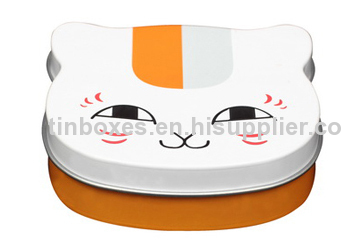 Cat shape candy tin 