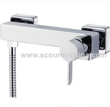 Wall Mounted Exposed Shower Faucet with zinc alloy handle