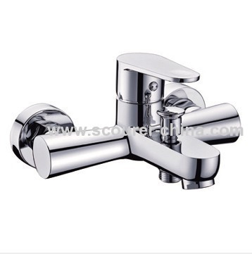 Chrome Wall Mounted Exposed Bath Shower Faucet 