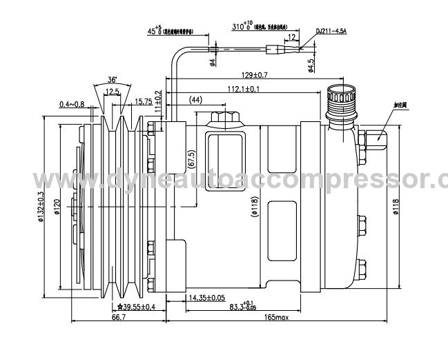 DYNE Auto compressor kompressor sd508 12v pv8 5H14UNIVERSAL