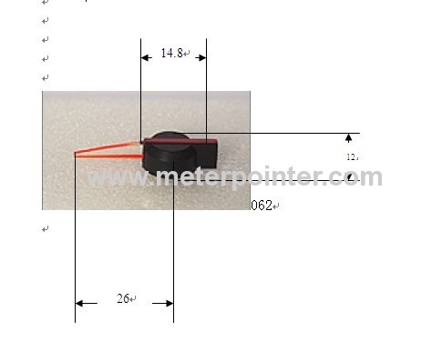 Car illuminated instrument pointer