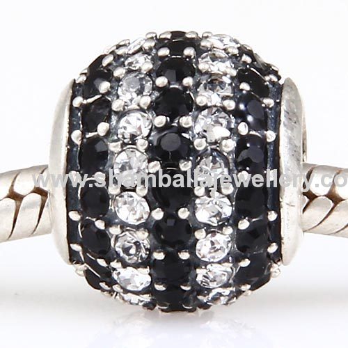 european silver jewelry accessories large hole crystal beads