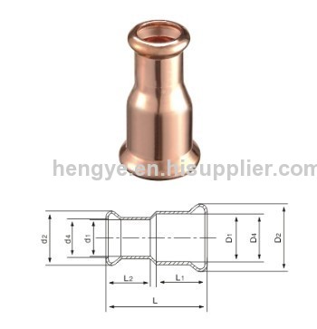 EN1254 copper press fitting,reducer coupling