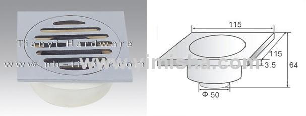 115mm×115mm×3.5mmMedium-Sealed Anti-Odour Floor Drain