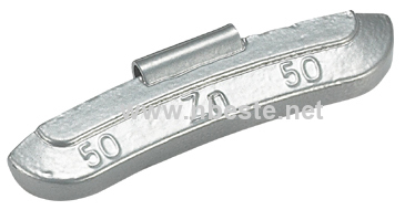 zinc clip-on balance weight ,50N Unload force