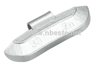 zinc clip-on balance weight ,50N Unload force