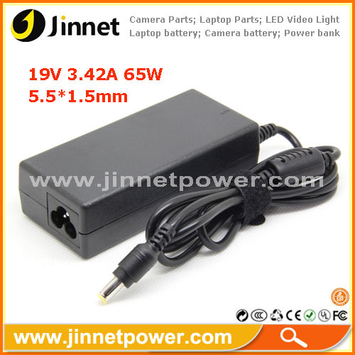 Best 19V 3.42A 65W Laptop AC Adapter For Acer Aspire 5.5*1.5mm 3-Prong made in China