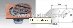 100mmx100mmx4mmAluminium Red Antique Brass Floor drain with Four Function