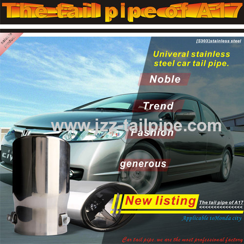 Honda City stainless steel automobile exhaust tail pipe